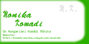 monika komadi business card