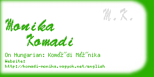 monika komadi business card
